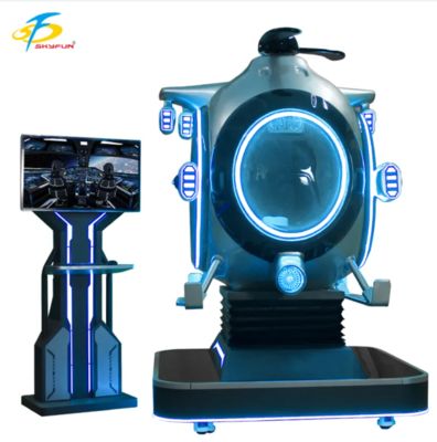 Customizable 9D VR Flight Simulator Helicopter Ride Machine | Fun Fighter by SKYFUN – 1 Player, 55+ Games, Thrustmaster Joystick, DPVR Headset, Mall & Arcade Use