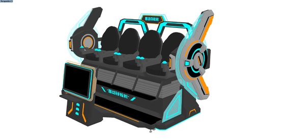 मजेदार सिनेमा 4 सीट वीआर सिनेमा सिम्युलेटर∙ मल्टी-प्लेयर 9 डी वीआर मोशन राइड के साथ बड़ी फ्रंट स्क्रीन, स्प्लाईसिंग डिजाइन, डीपीवीआर चश्मा और गतिशील विशेष प्रभाव