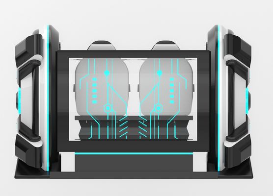 मजेदार टाइम मशीन 2 सीट VR सिनेमा सिम्युलेटर | क्रैंक मोशन, फाइबरग्लास डिज़ाइन, माता-पिता-बच्चे या जोड़ों के लिए डबल-सीटर, 56 गेम, DPVR E3-S और 44-इंच टच मॉनिटर – SKYFUN निर्माता
