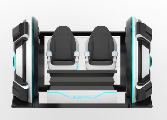 मजेदार टाइम मशीन 2 सीट VR सिनेमा सिम्युलेटर | क्रैंक मोशन, फाइबरग्लास डिज़ाइन, माता-पिता-बच्चे या जोड़ों के लिए डबल-सीटर, 56 गेम, DPVR E3-S और 44-इंच टच मॉनिटर – SKYFUN निर्माता
