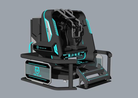 मजेदार घूर्णन स्टार 2 सीट वीआर सिम्युलेटर ∙ 360 डिग्री अनंत घूर्णन, कॉम्पैक्ट डिजाइन, विशेष प्रभावों के साथ 20 खेल, डीपीवीआर ई 3 एस चश्मा और 32-इंच मॉनिटर