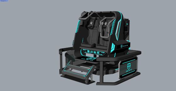 मजेदार घूर्णन स्टार 2 सीट वीआर सिम्युलेटर ∙ 360 डिग्री अनंत घूर्णन, कॉम्पैक्ट डिजाइन, विशेष प्रभावों के साथ 20 खेल, डीपीवीआर ई 3 एस चश्मा और 32-इंच मॉनिटर