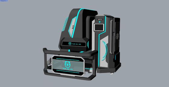 मजेदार घूर्णन स्टार 2 सीट वीआर सिम्युलेटर ∙ 360 डिग्री अनंत घूर्णन, कॉम्पैक्ट डिजाइन, विशेष प्रभावों के साथ 20 खेल, डीपीवीआर ई 3 एस चश्मा और 32-इंच मॉनिटर