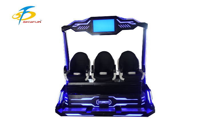 Three Person Operate 9D VR Simulator For Amusement Durable Leather Seat